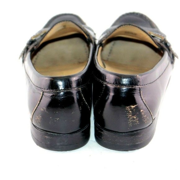 Cole Haan City Black Leather Kiltie Fringe Loafers - Picture 4 of 6